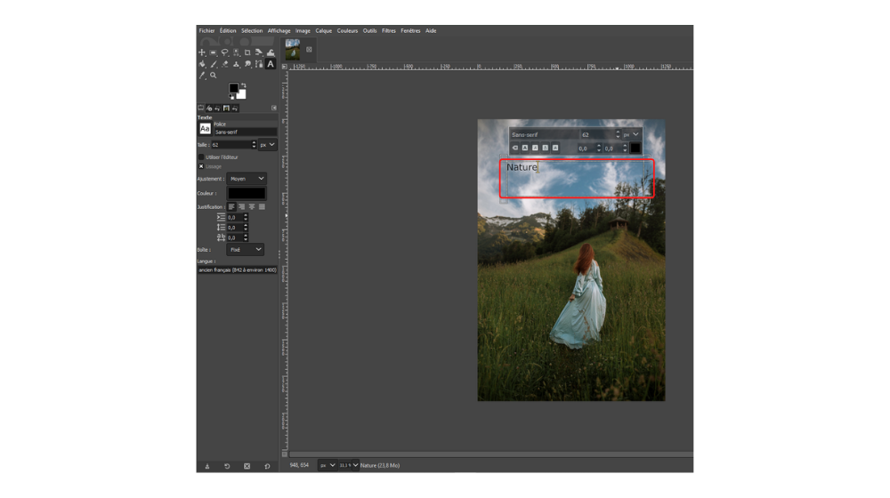 GIMP Texte 3 © © GIMP