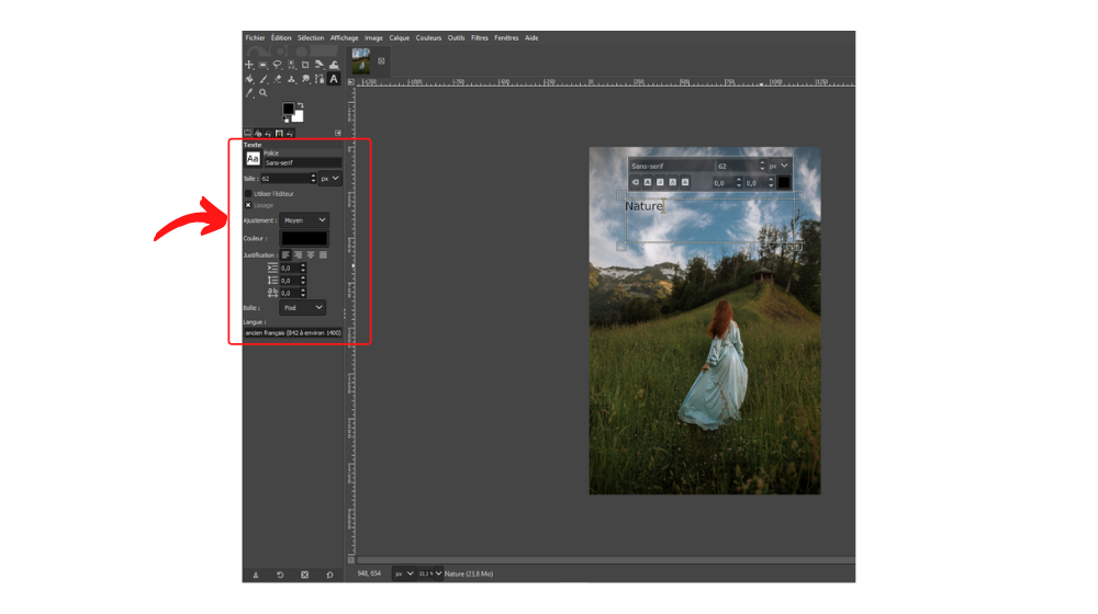 GIMP Texte 5 © © GIMP