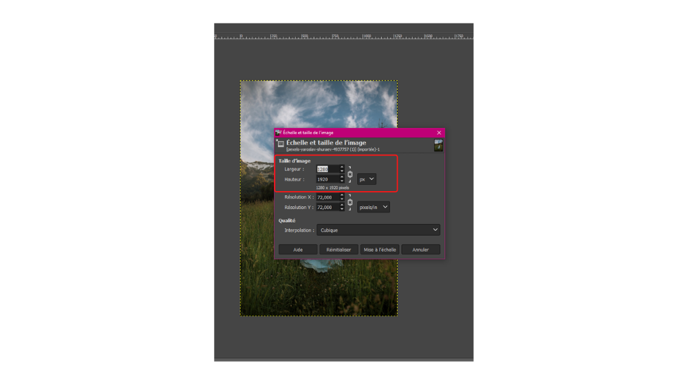 GIMP Redimension 2 © © GIMP