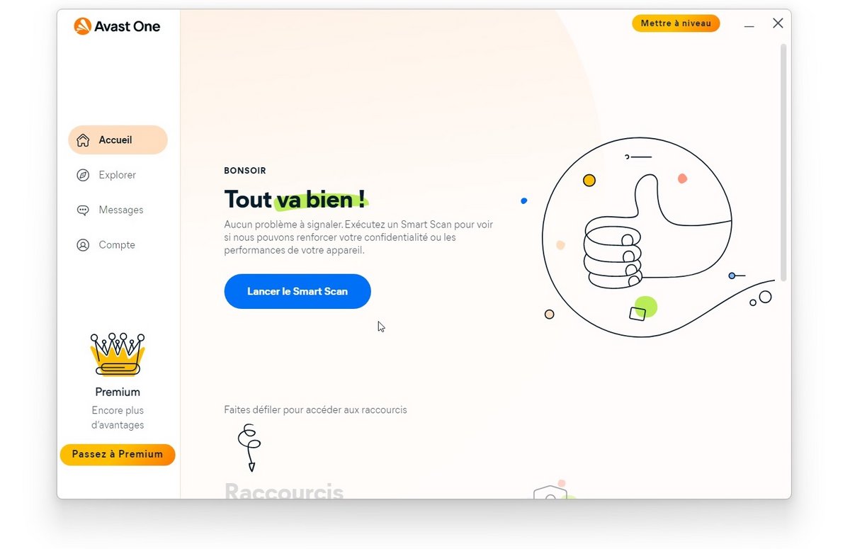 Avast One - Interface Accueil