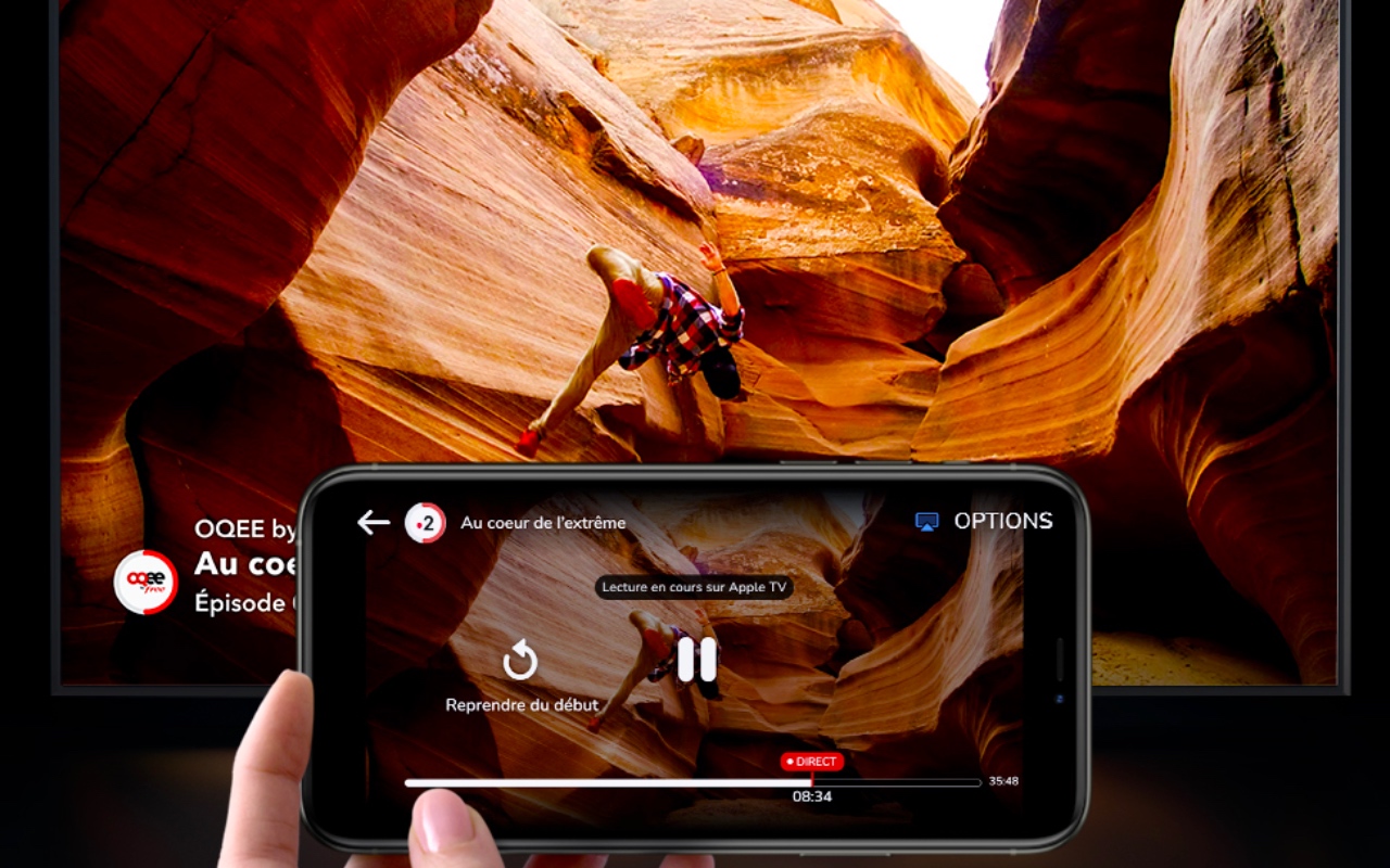 Vous pouvez désormais utiliser Air Play depuis l'application OQEE