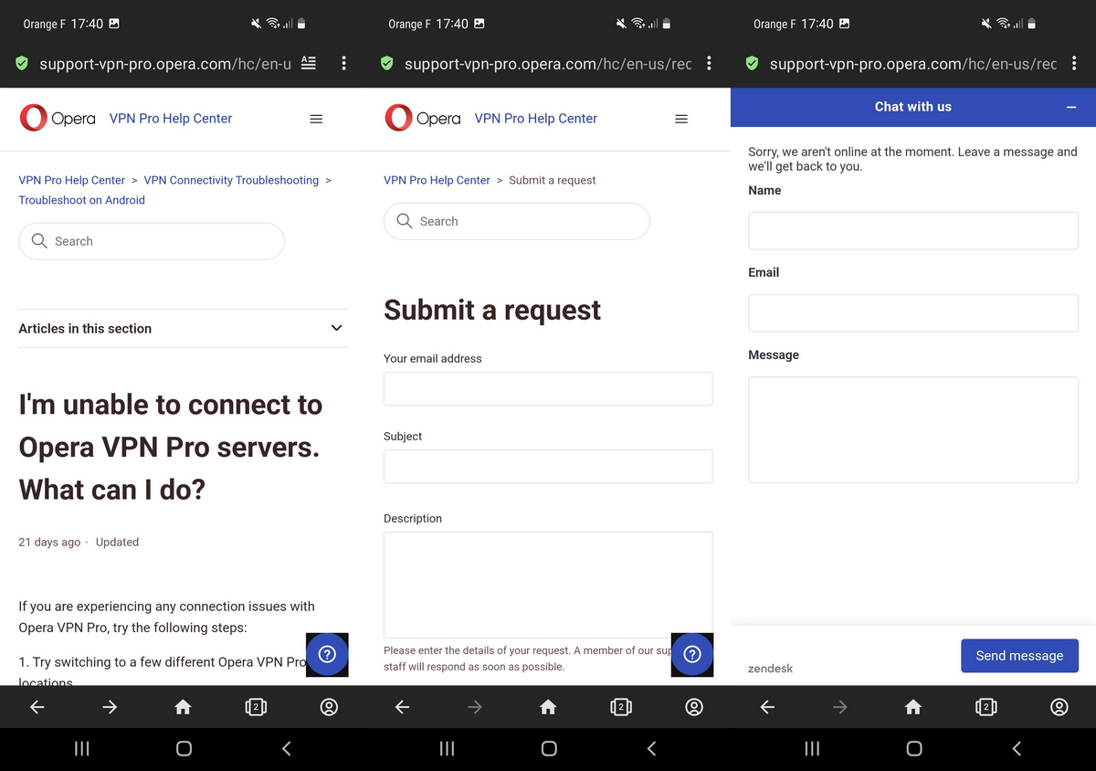 opera vpn pro © clubic.com