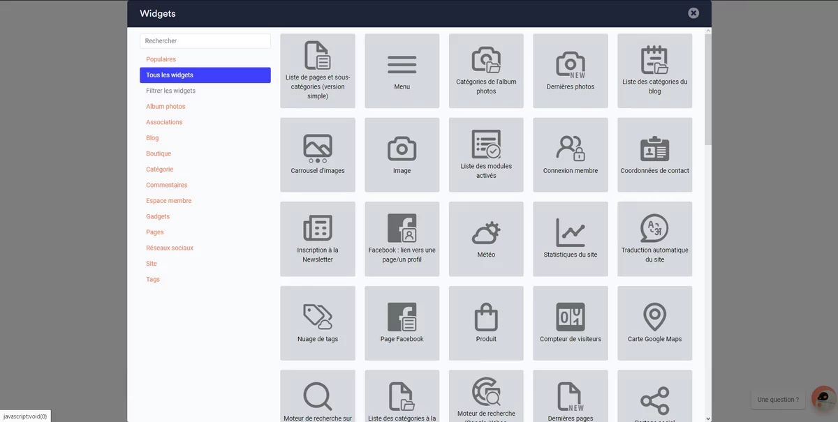 E-monsite widgets © E-monsite