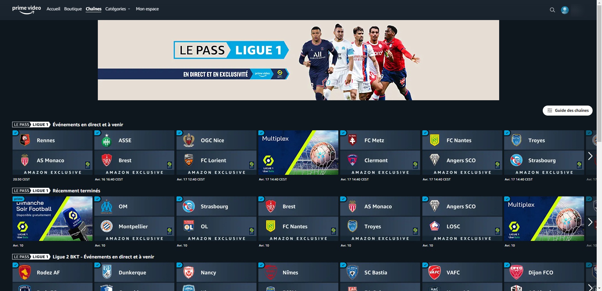 Amazon ne vous fera pas payer son Pass Ligue 1 cet été