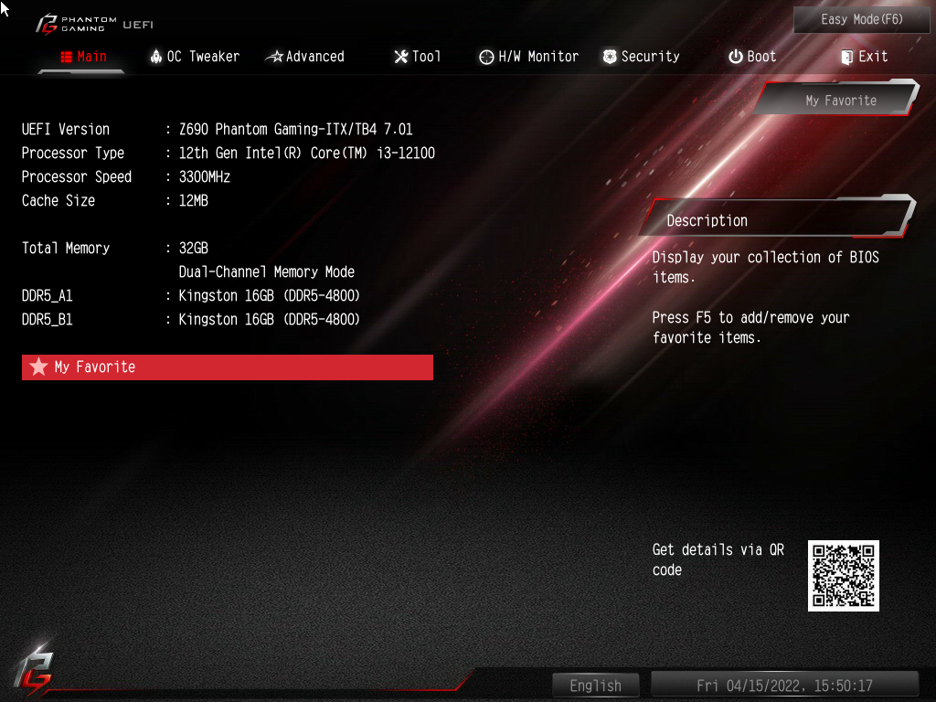ASRock Z690 Phantom Gaming-ITX/TB4 © Nerces