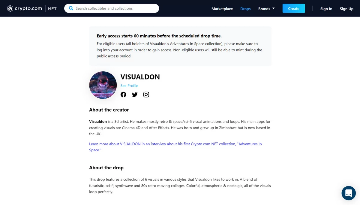 drop crypto.com nft