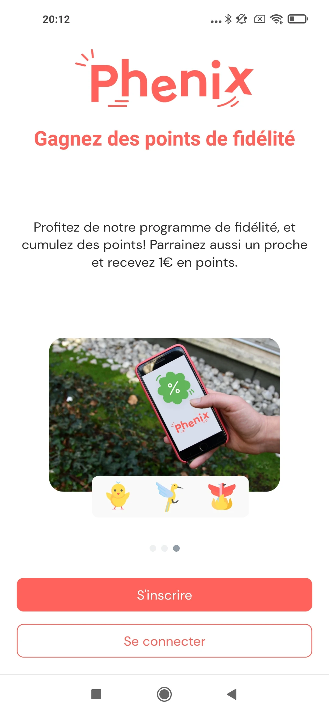Phenix app screen 2
