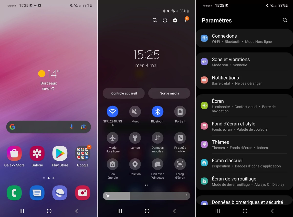 interface samsung galaxy a53 5G