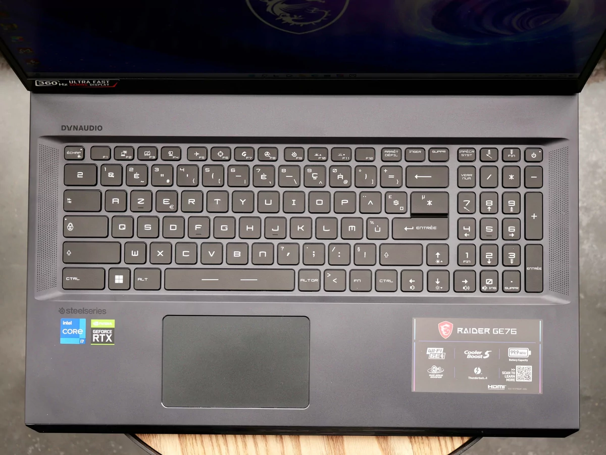 MSI Raider GE76-16 © © Nathan Le Gohlisse pour Clubic