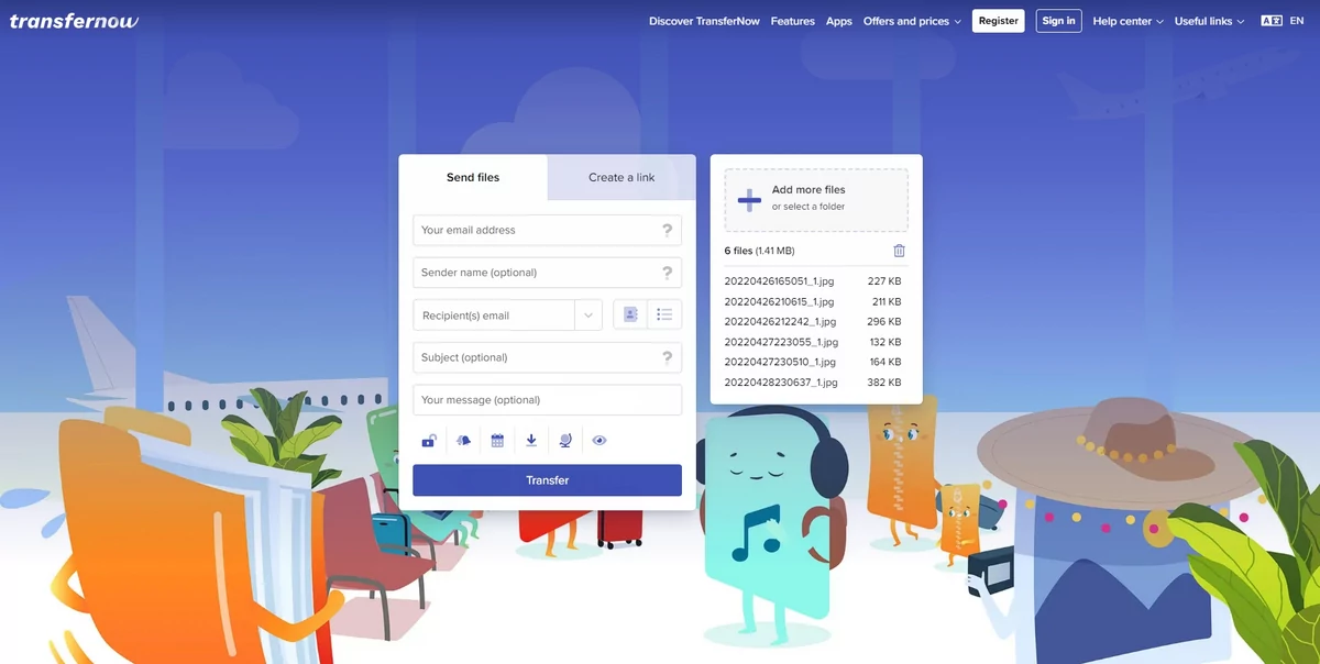 TransferNow partage © TransferNow