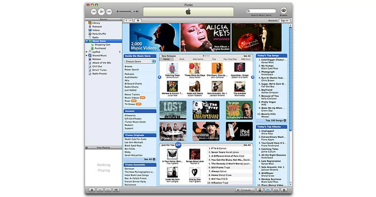 iTunes Music Store © © Apple