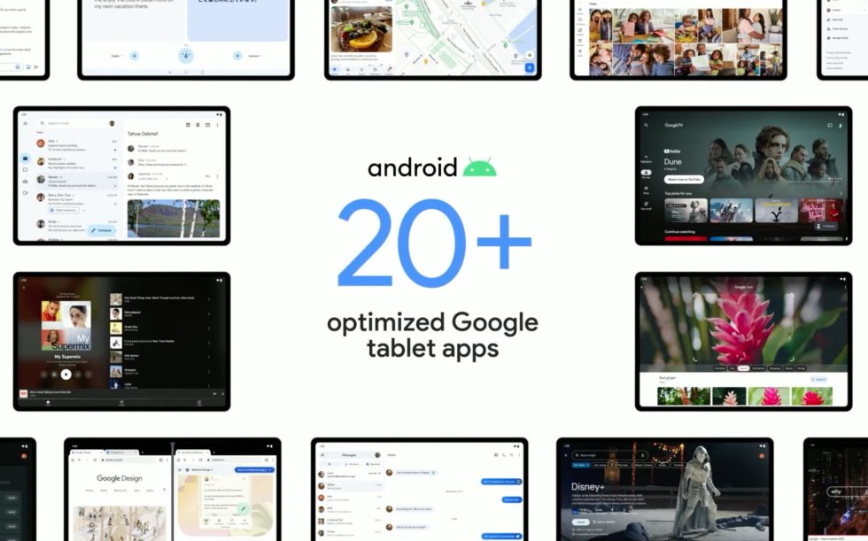 Ces 20 applications Google vont recevoir une nouvelle interface consacrée à la future Pixel Tablet