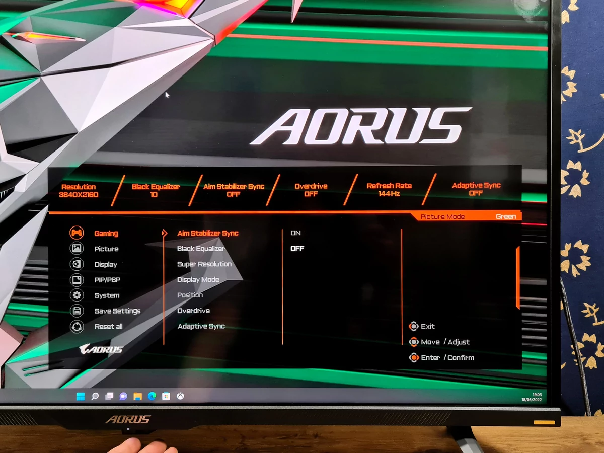 Test AORUS FV43U © Matthieu Legouge
