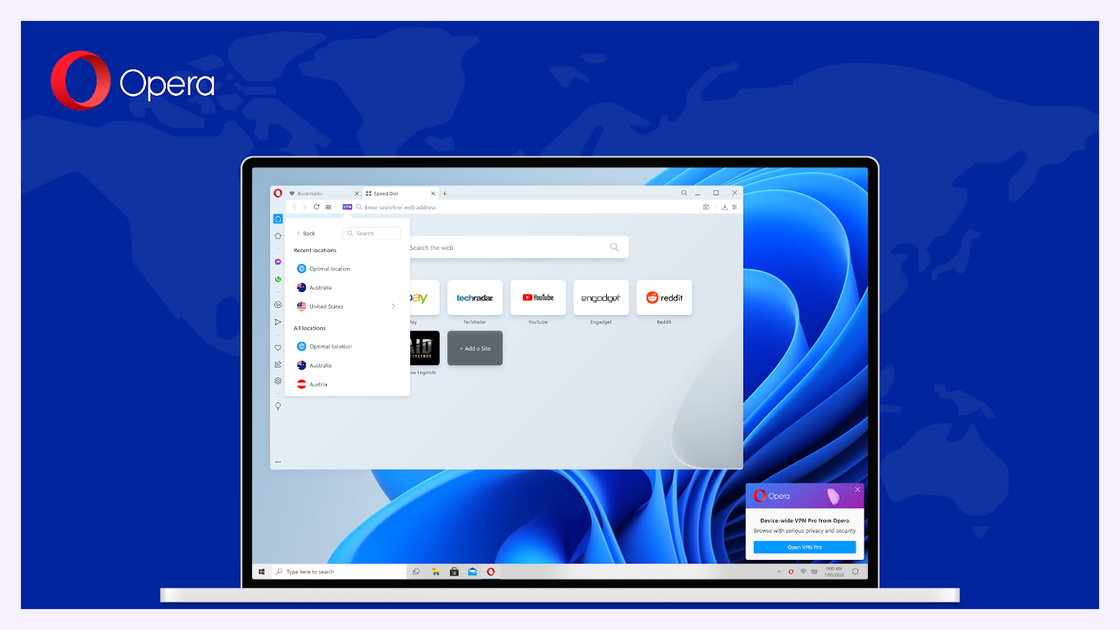 Opera VPN Pro est désormais disponible sur Windows et macOS