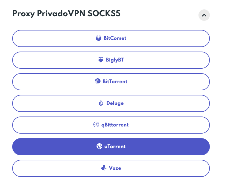 PrivadoVPN torrent
