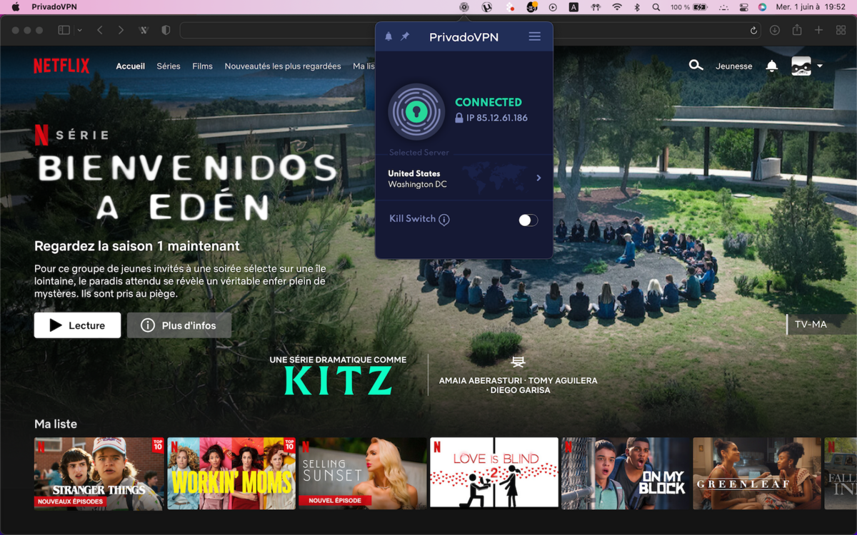 PrivadoVPN streaming