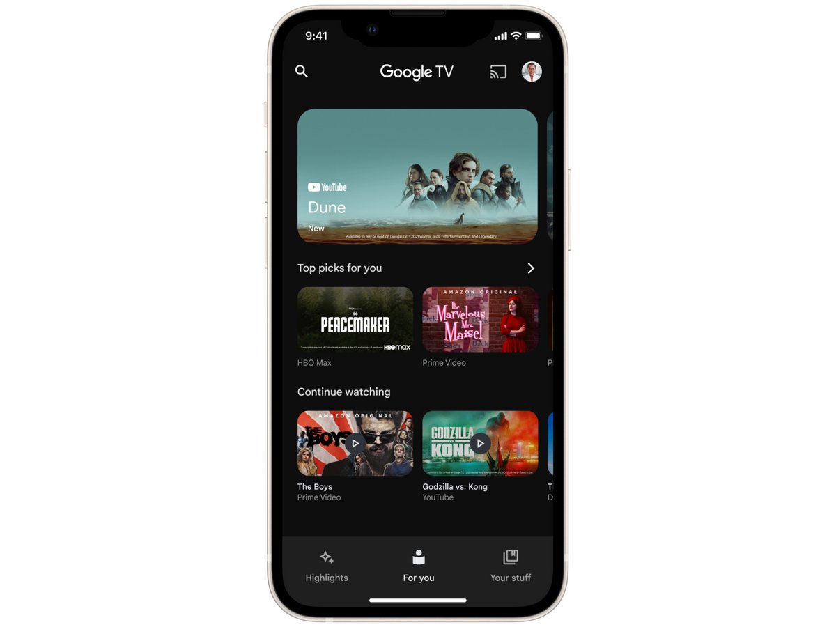 iPhone Google TV