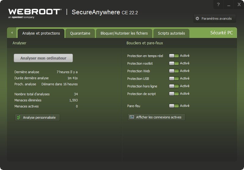 Webroot - L&#039;analyse