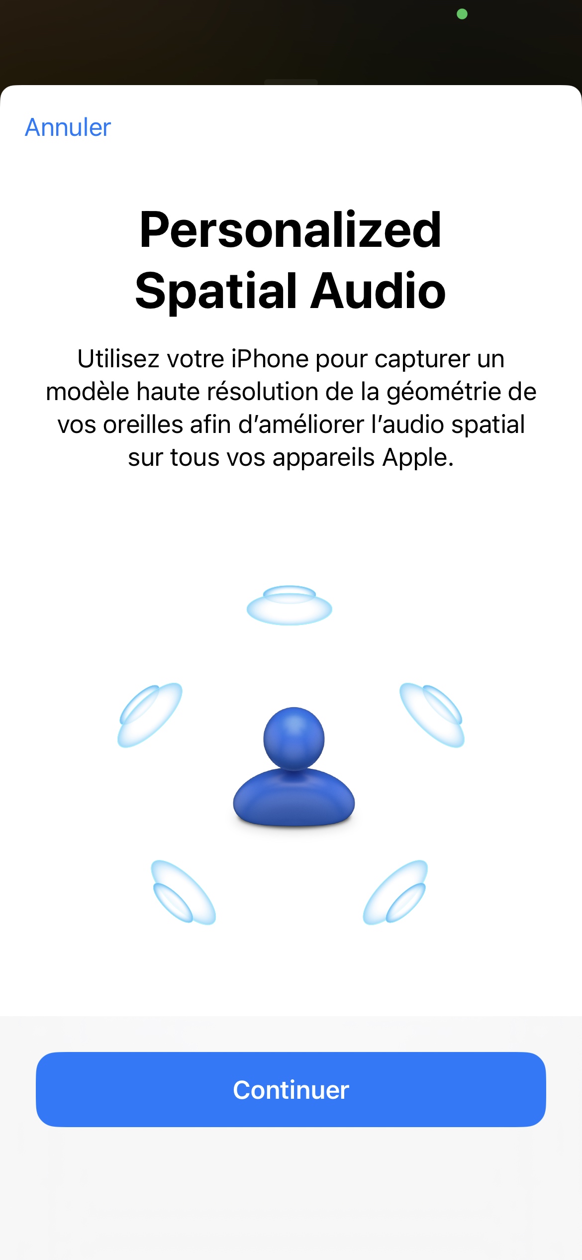 iOS 16 Audio Spatial personnalisé © © Mathieu Grumiaux pour Clubic