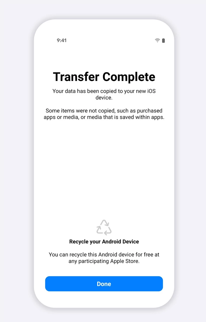 WhatsApp Move to iOS © © Apple
