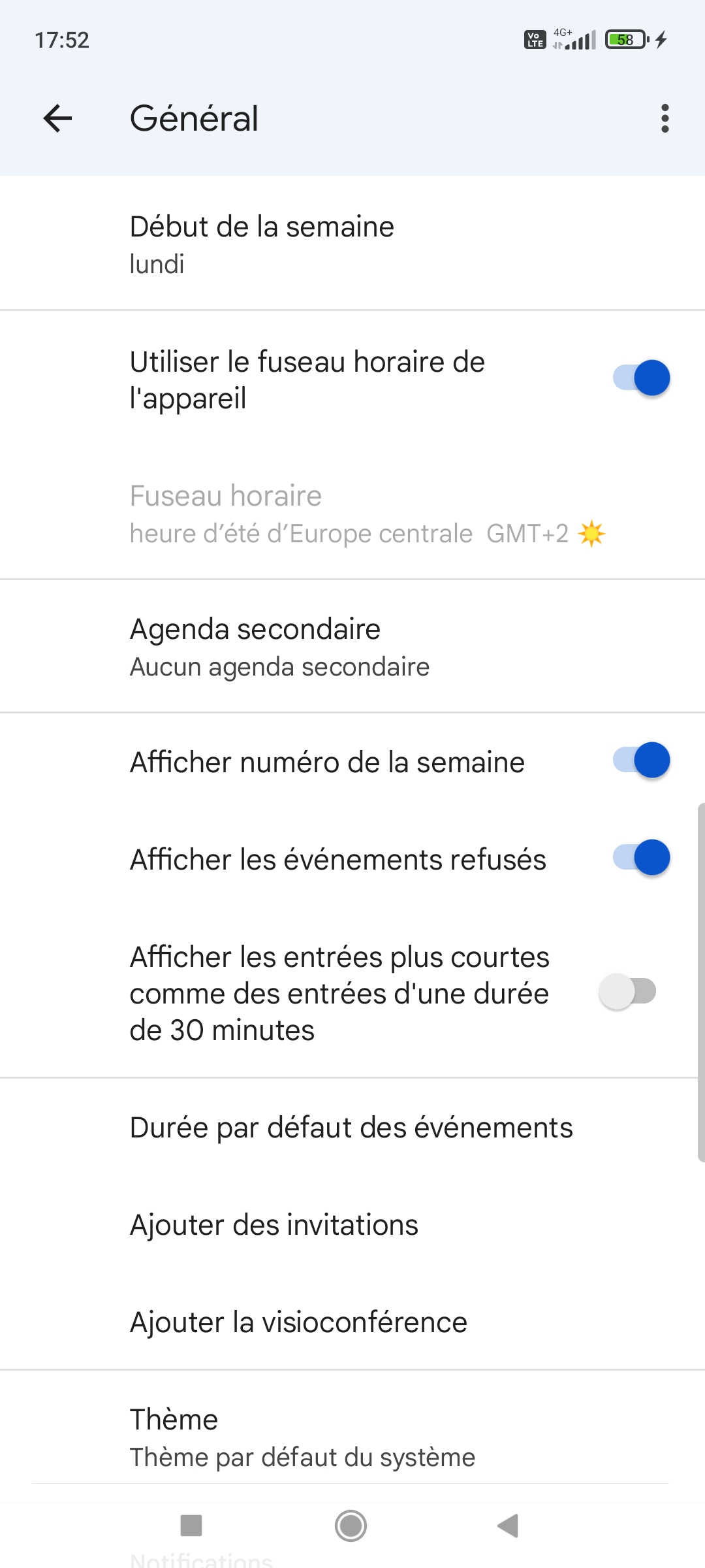 Afficher les Numéros de Semaine dans Calendrier sous MacOS X