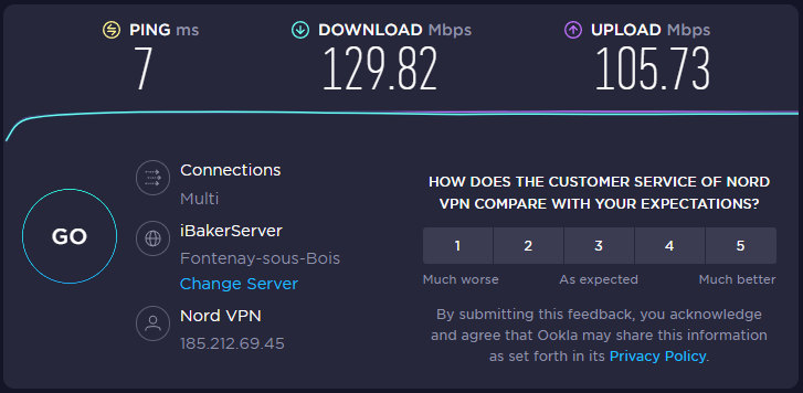 speedtest nordvpn