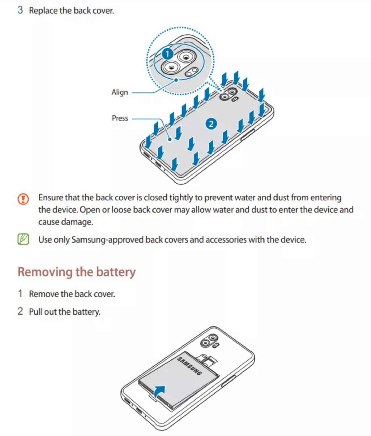 Samsung Galaxy Xcover 6 Pro batterie © Samsung