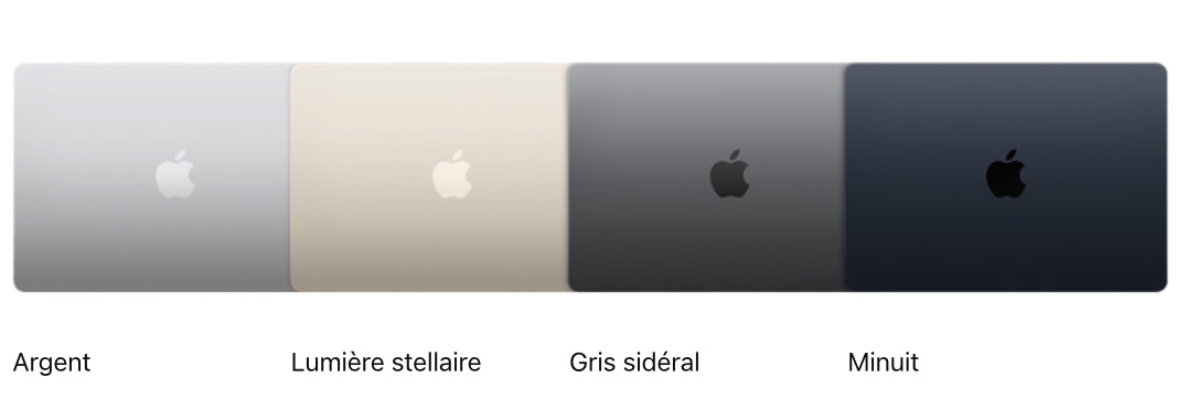 MacBook Air colors © © Apple