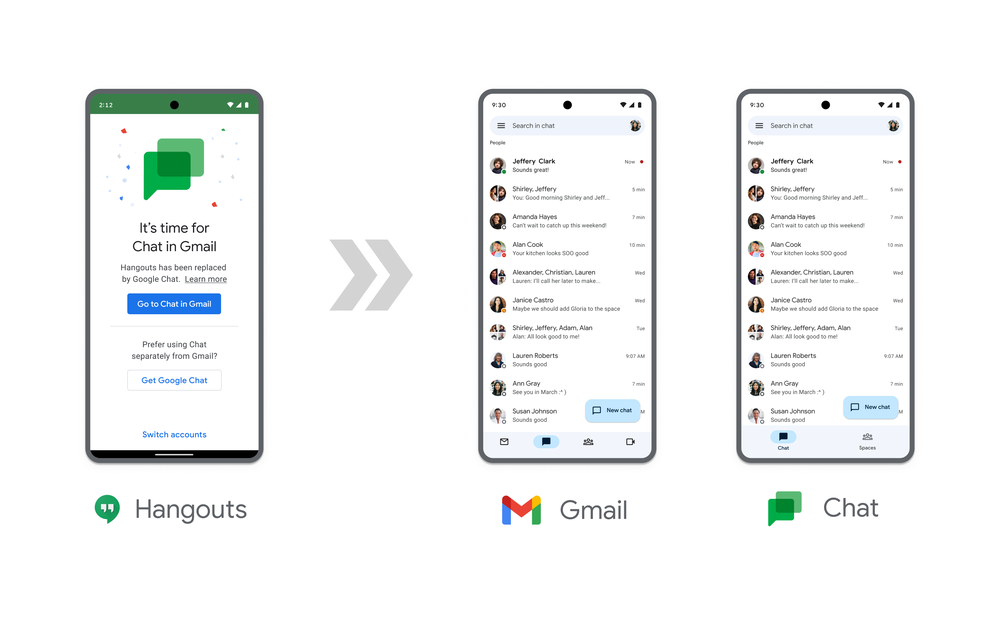 Google fermera Hangouts en novembre avec une migration vers Google Chat