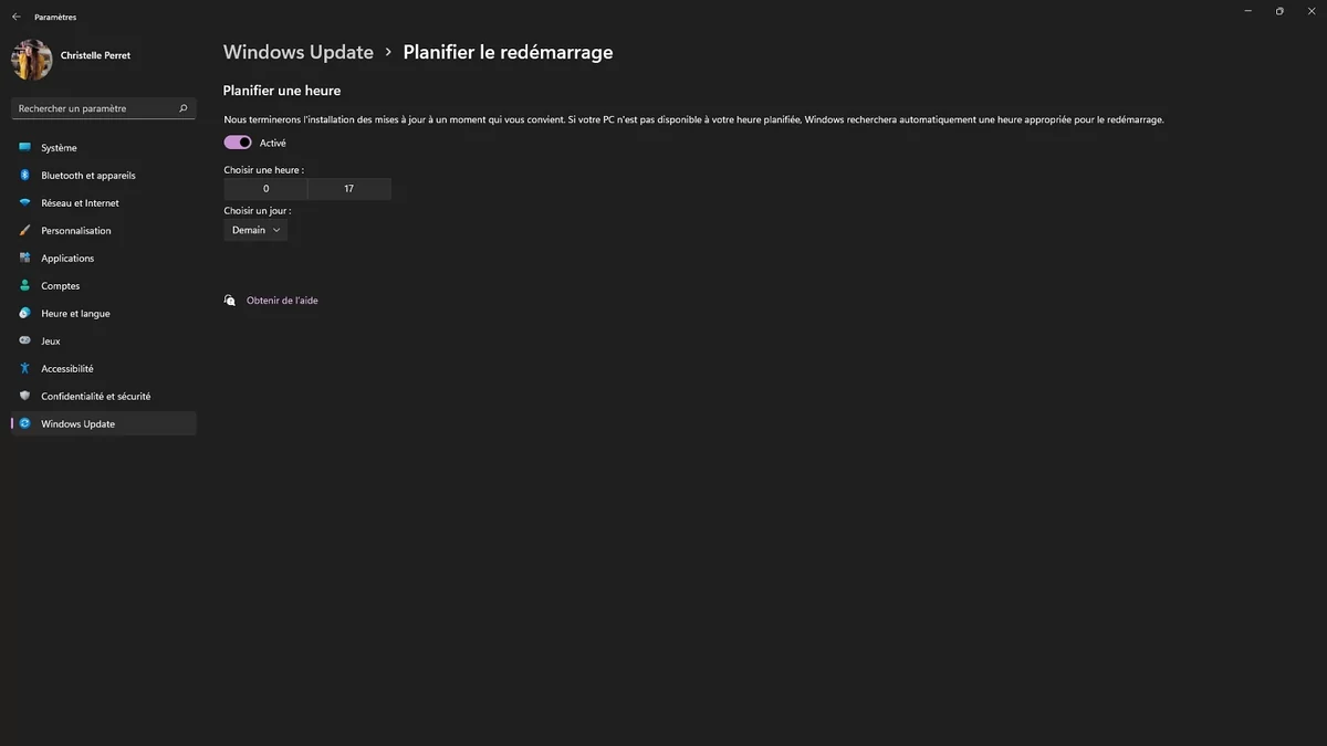 Windows Update redémarrer