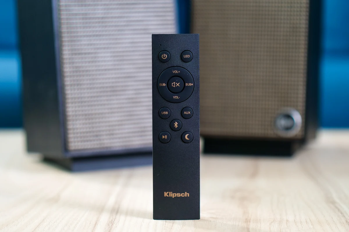 Test Klipsch ProMedia Heritage 2.1 télécommande