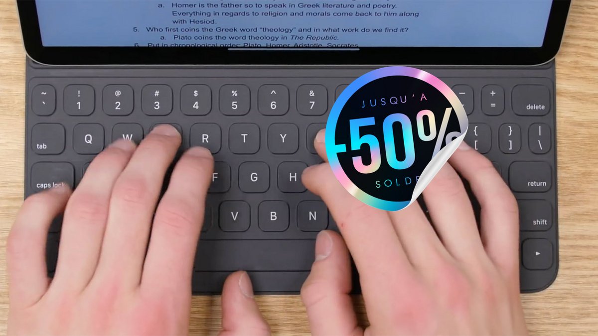 Le clavier nomade pour iPad Pro 12,9" Smart Keyboard Folio