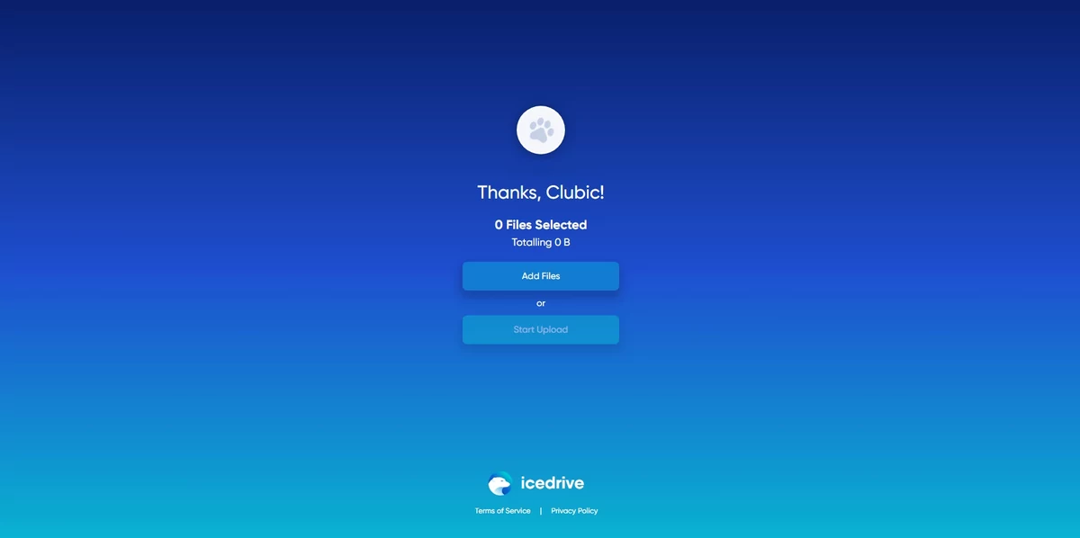 Icedrive request files © Icedrive
