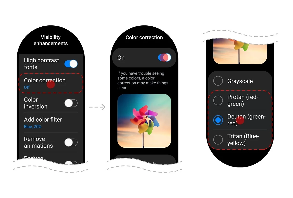 Interface Wear OS 3.5 © Evan Blass (@evleaks)