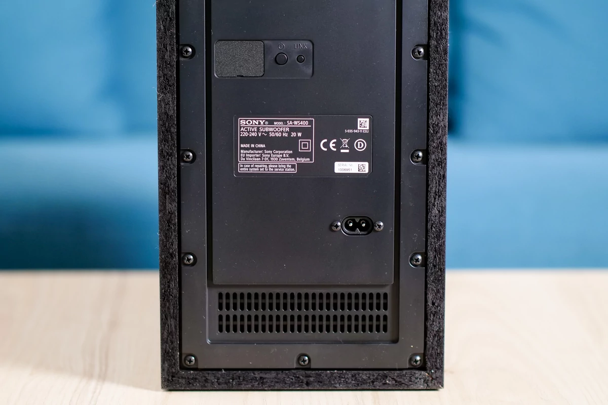 Test Sony HT-S400 caisson back