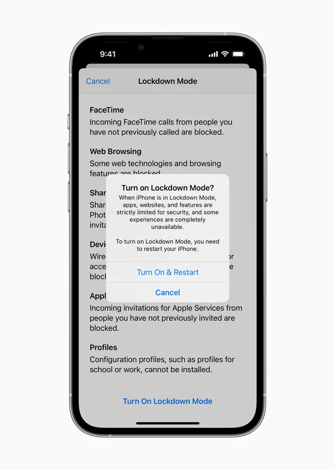 Apple Lockdown mode-2 © © Apple