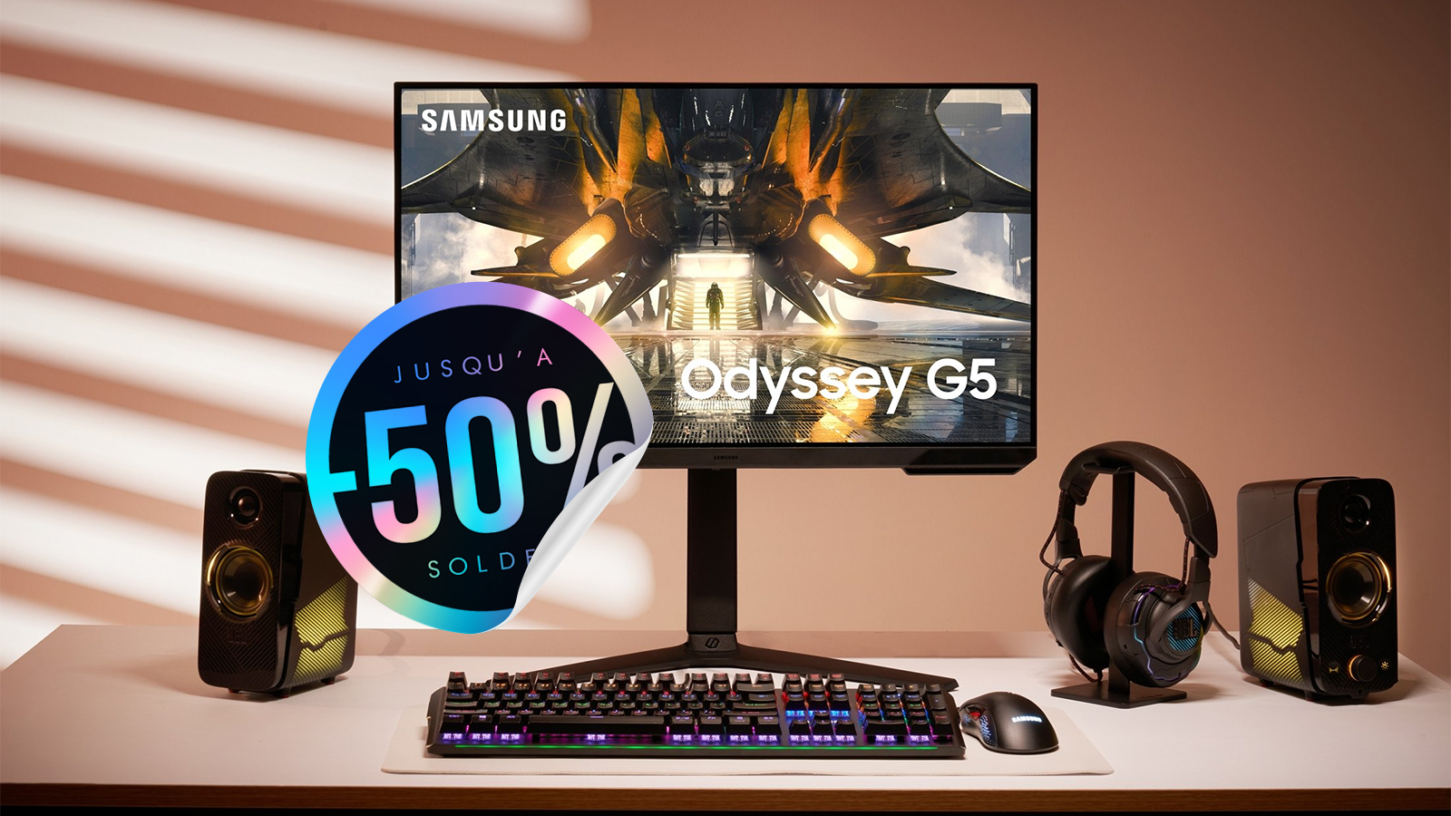 RueDuCommerce fait une offre sur un lot de 2 écrans PC gamer Samsung  Odyssey G5 27