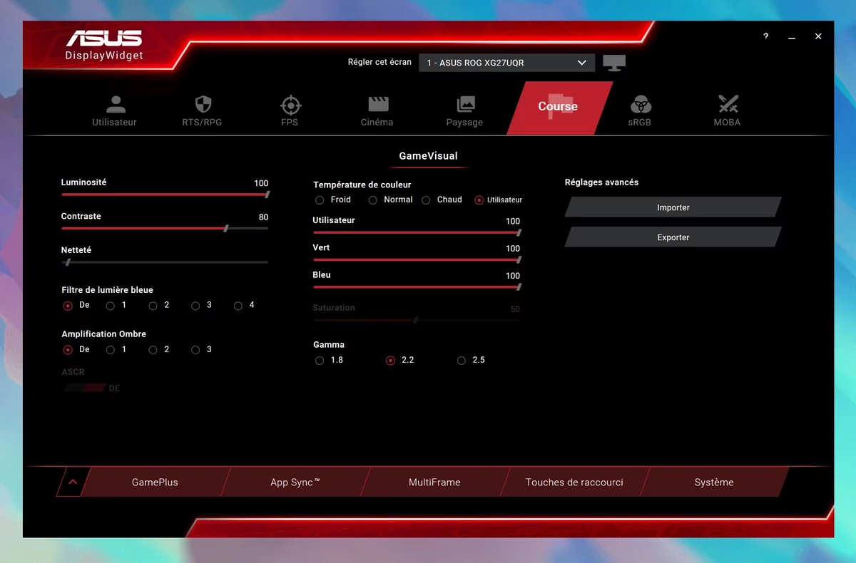 Asus Display Widget © Matthieu Legouge