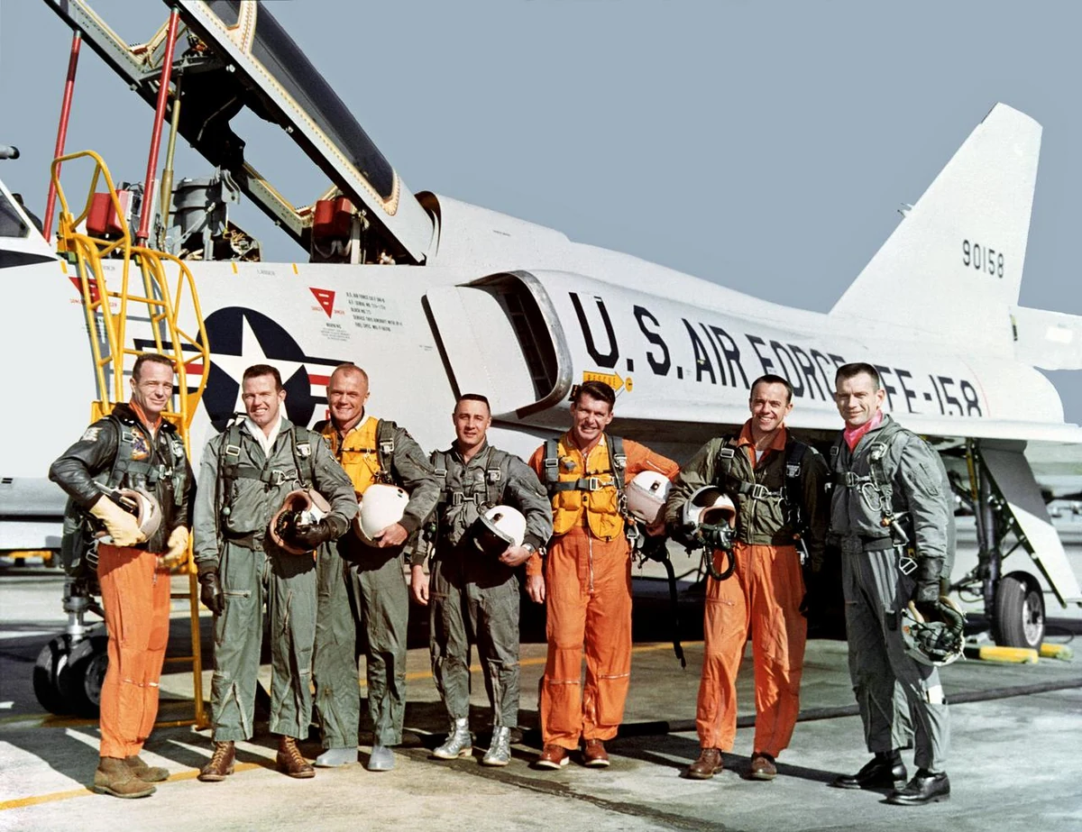 Mercury Seven pilotes chasse © NASA