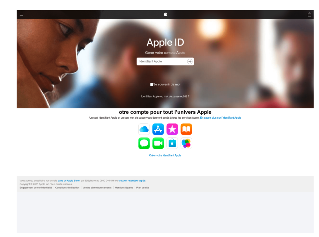 page phishing apple © Sekoia