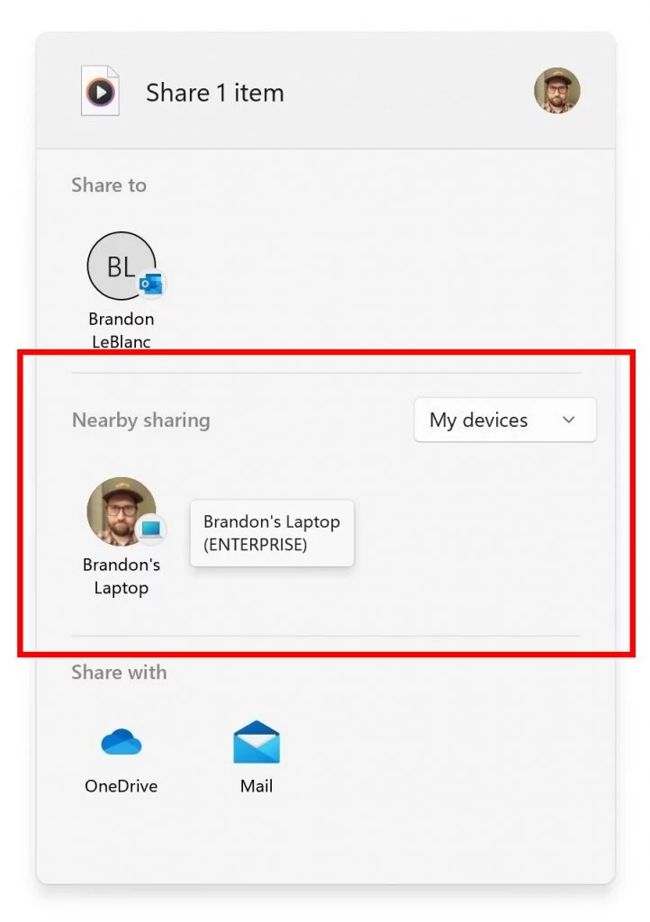 Windows 11 Partage © © Microsoft