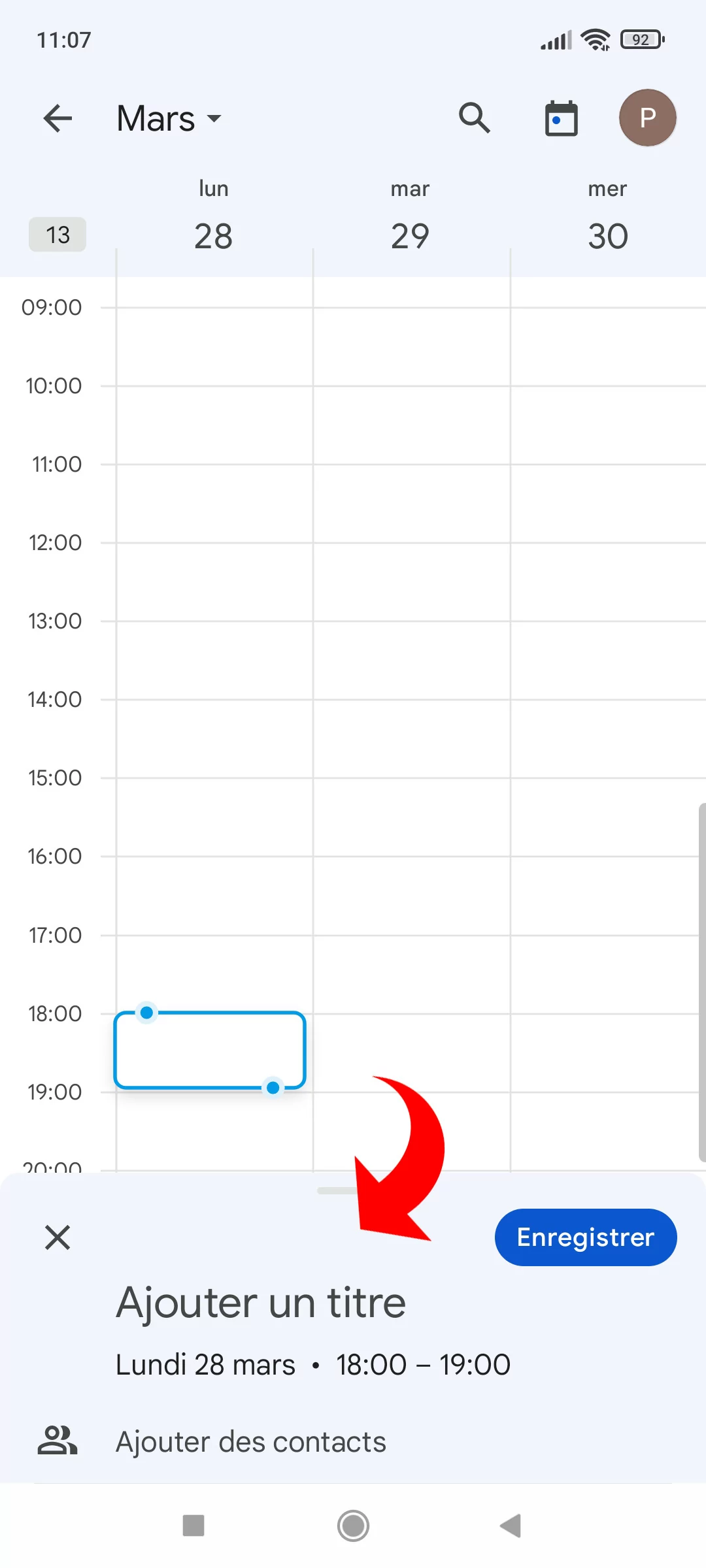 Google Agenda