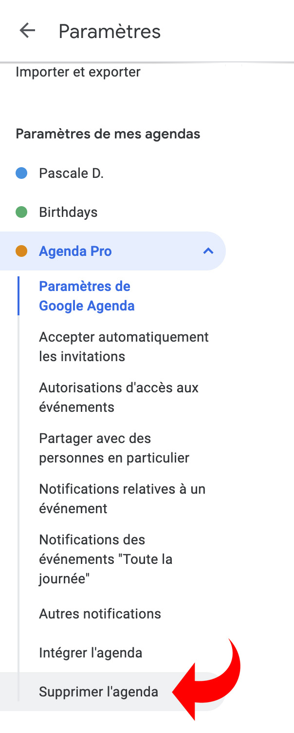 Google Agenda