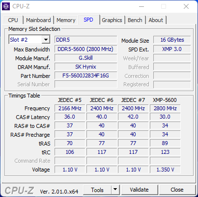 G.Skill Trident Z5 DDR5-5600 CL28 © Nerces