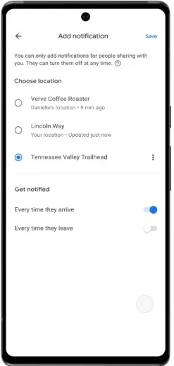 notifgooglemaps © Google