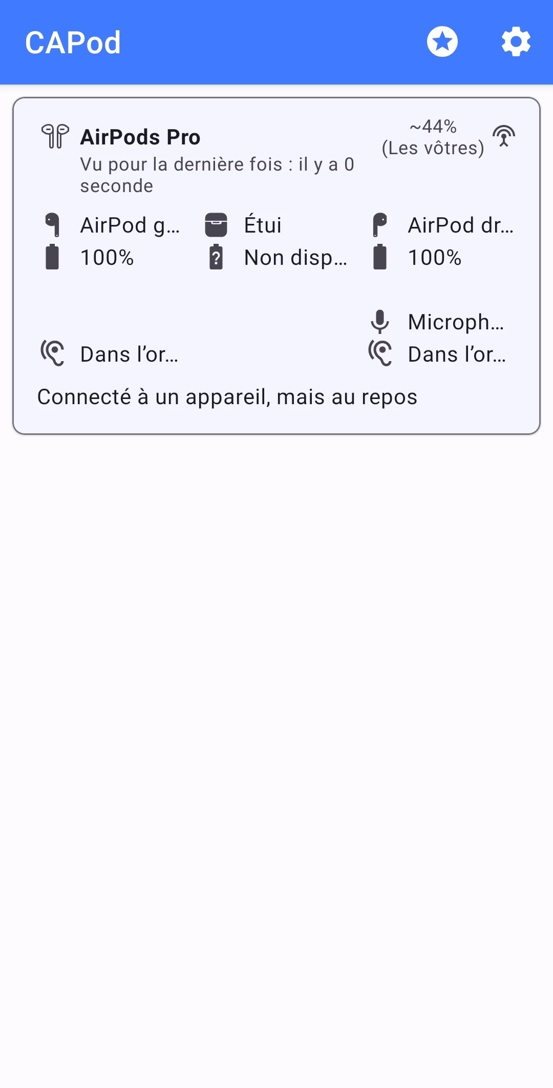 capture ecran capod AirPods © © Capture d'écran pour Clubic
