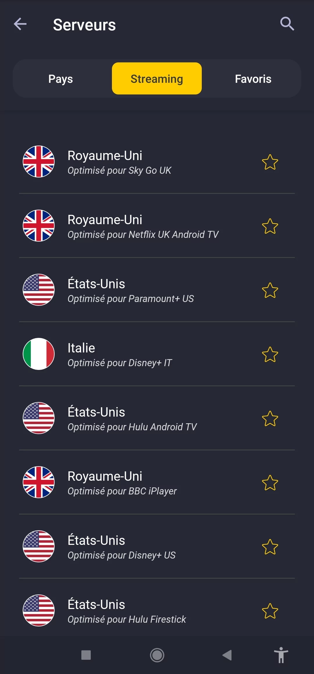 CyberGhost streaming Android © CyberGhost