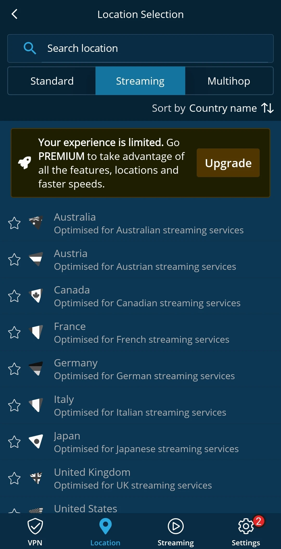 Hide.me streaming Android © Hide.me