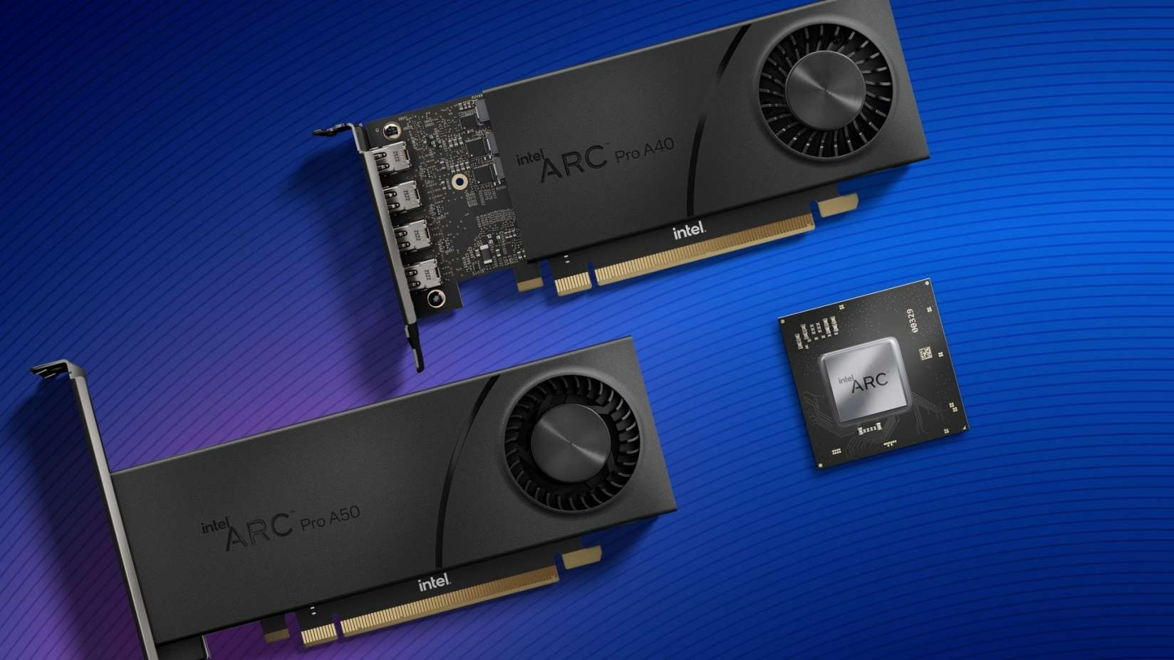 Arc Pro A40 et Arc Pro A50 : Intel annonce ses GPU professionnels