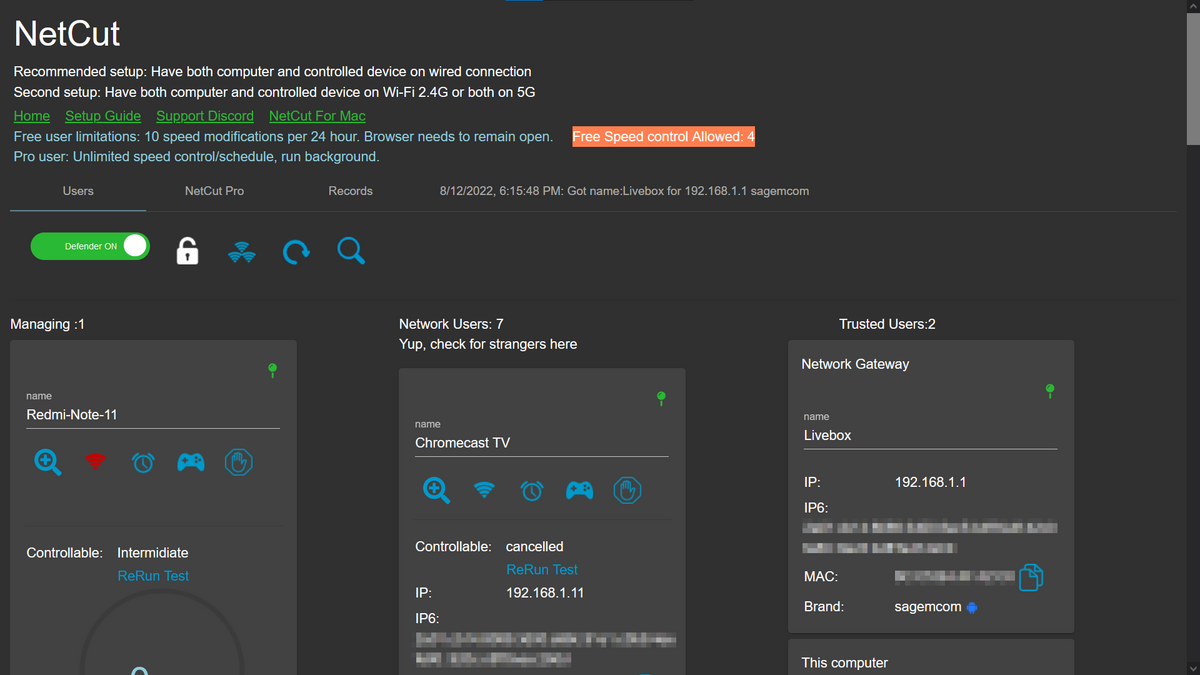 NetCut - Logiciel